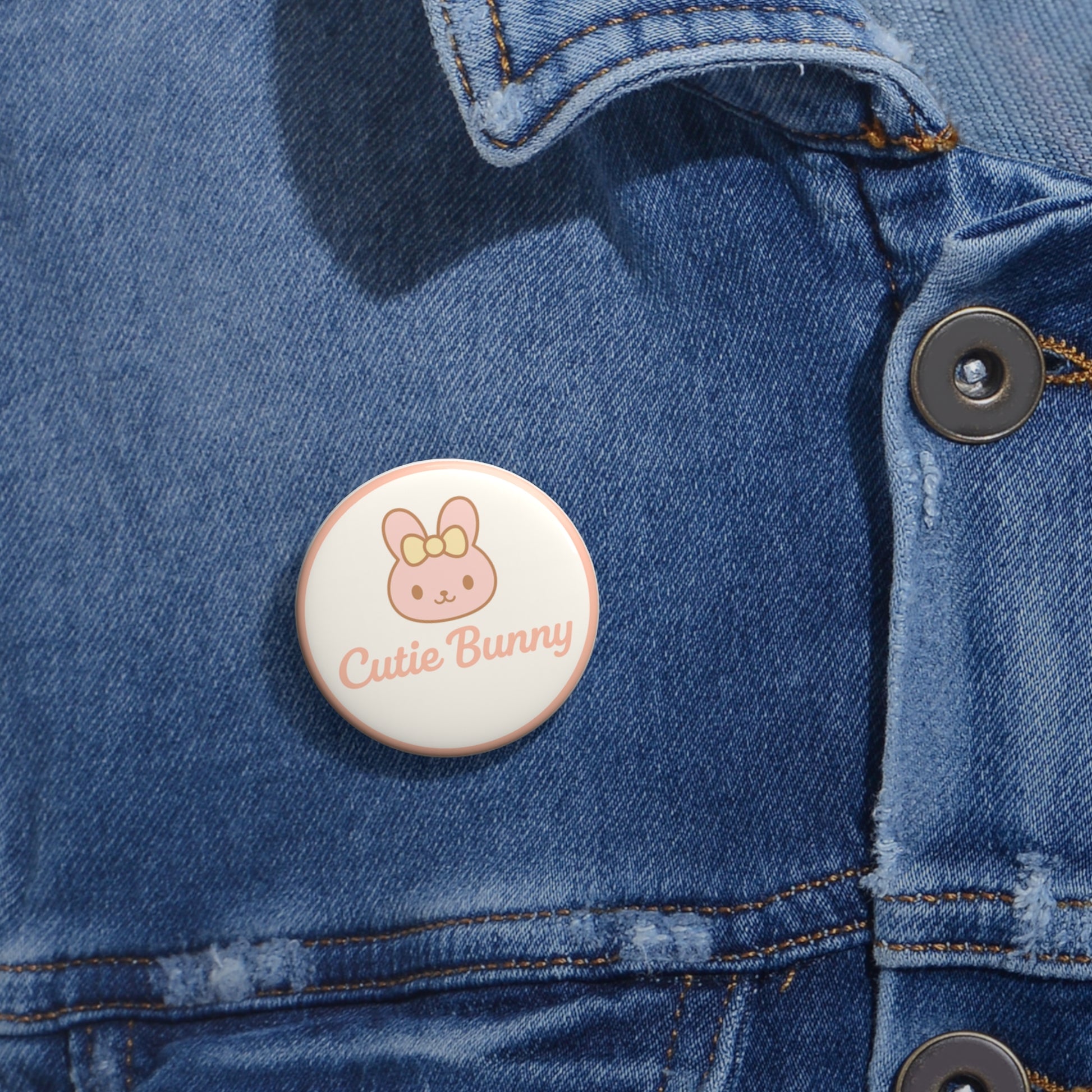 Cutie Bunny Pin Buttons